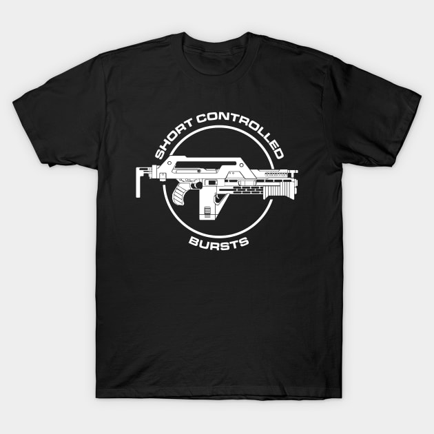 Aliens: Pulse Rifle - Short Controlled Bursts T-Shirt by Evarcha